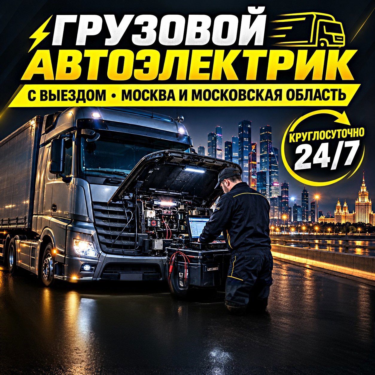 Грузовой автоэлектрик с выездом
